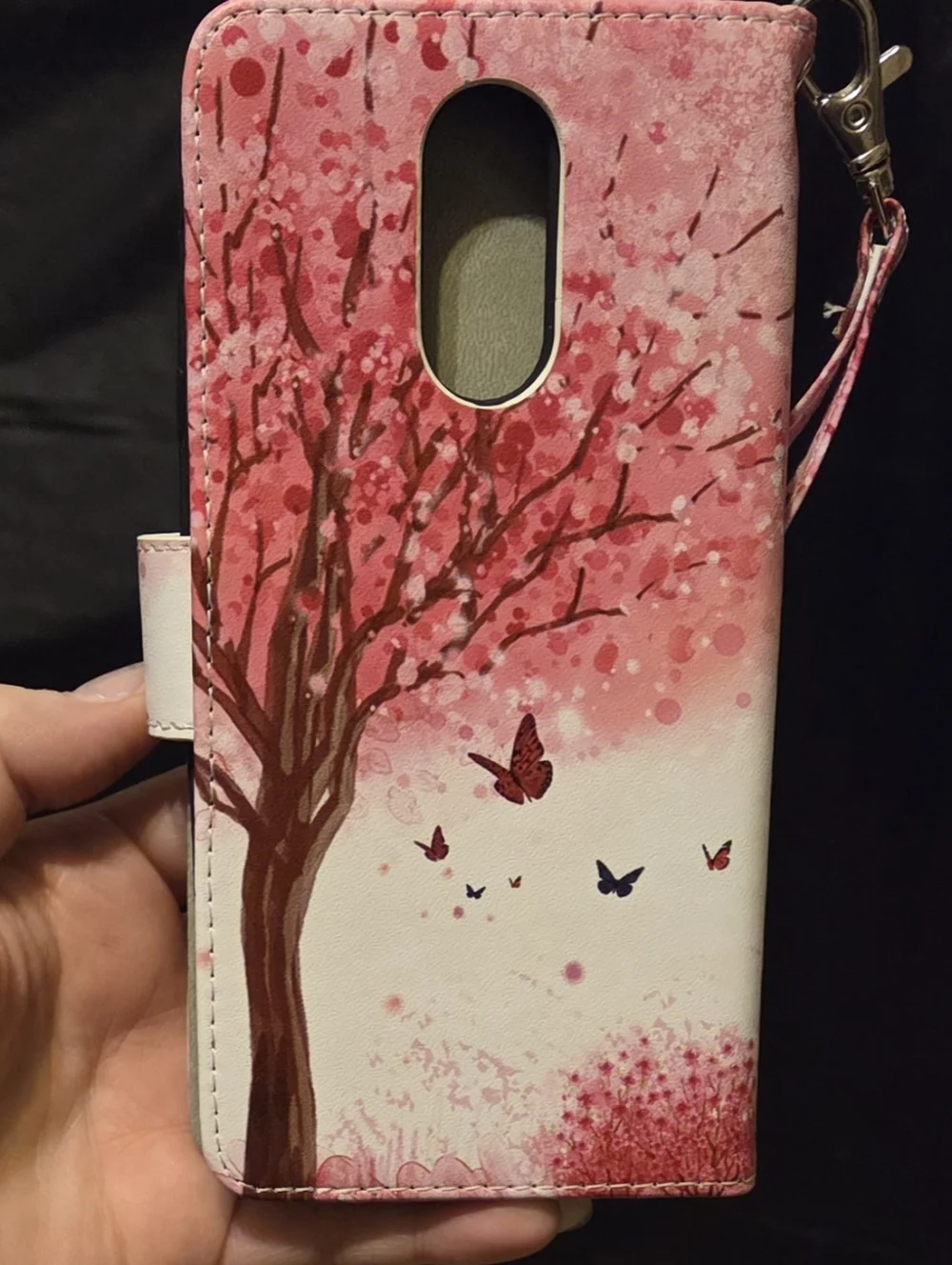 New Wallet Phone Case LG Stylo 4/0 Plus Pink Tree